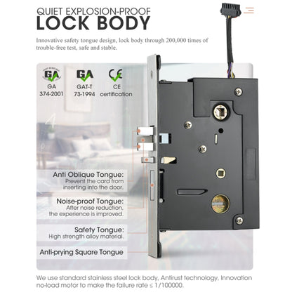 LOCSTAR  8088 RFID Card +Mechnical Key Unlock Hotel Door Lock(Gold) - Door Lock by LOCSTAR | Online Shopping UK | buy2fix