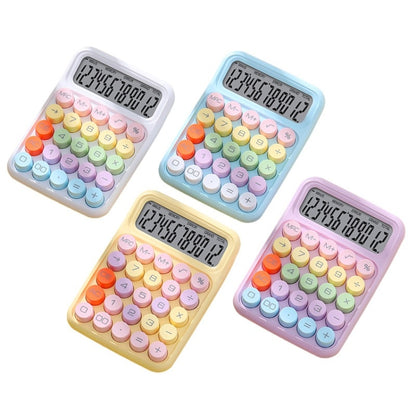 12-Bit Dopamine Flex Keyboard Calculator Candy Color Office Student Calculator(Moonlight White) - Calculator by buy2fix | Online Shopping UK | buy2fix