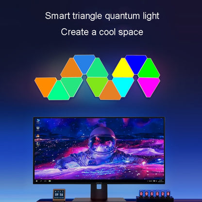 12pcs /Set Triangle Splicing Intelligent Sound Control Quantum Light Atmosphere Lighting With Remote Control, US Plug(WiFi Model) - Novelty Lighting by buy2fix | Online Shopping UK | buy2fix