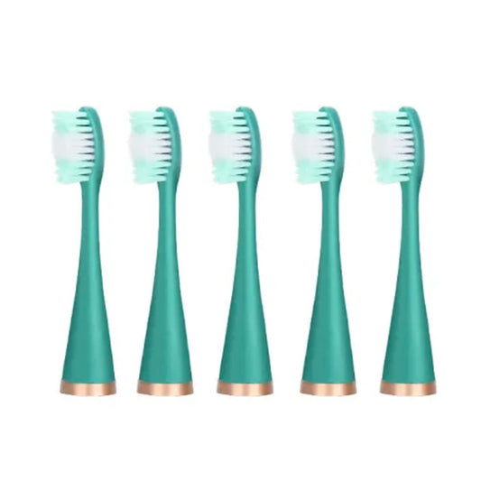 Electric Dental Scaler Accessories Replacement Head, Color: 5pcs Toothbrush Head Green - Replacement Brush Heads by buy2fix | Online Shopping UK | buy2fix