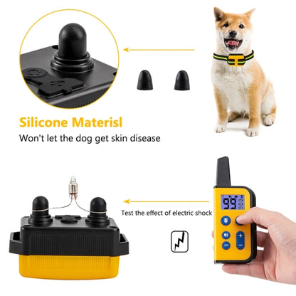 800m Remote Control Dog Trainer Stop Barker Electrical Shock Vibration Pet Collar(Black) - Training Aids by buy2fix | Online Shopping UK | buy2fix