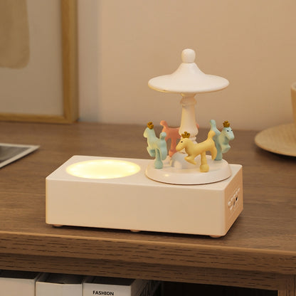 Carousel Shape Night Light Cute Wireless Bluetooth Speaker(White) - Desktop Speaker by buy2fix | Online Shopping UK | buy2fix