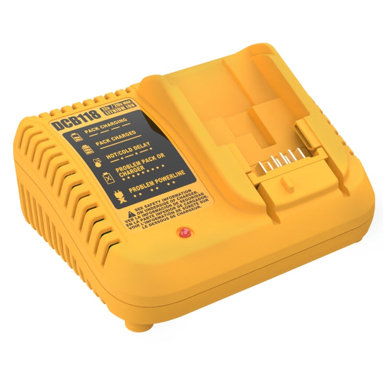 DCB118 For Dewalt 12V-20V Electric Tool Battery Charger, Plug: EU (Yellow) - Electric Saws & Accessories by buy2fix | Online Shopping UK | buy2fix