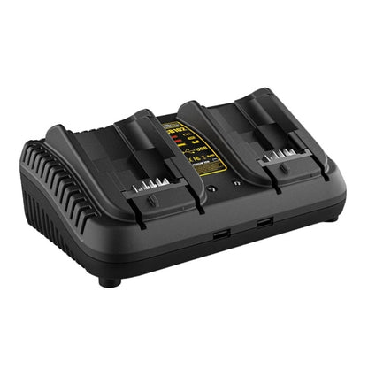 DCB102 For DeWalt 10.8V-20V Lithium Battery Dual Charger, Plug: UK - Electric Saws & Accessories by buy2fix | Online Shopping UK | buy2fix