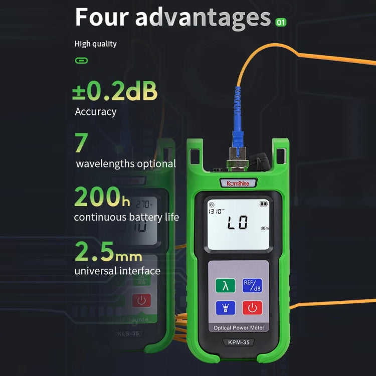 Komshine High-Precision Optical Power Meter Optical Cable Line Tester, Model: KPM-35-A/-70DBM to +6DBM - Fiber Optic Test Pen by Komshine | Online Shopping UK | buy2fix