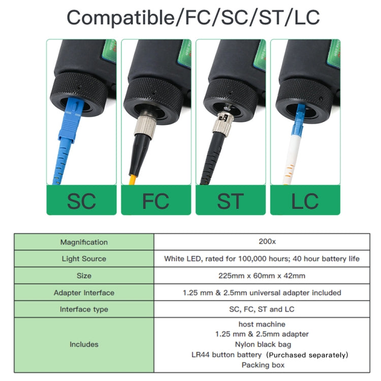 KomShine 200x Handheld Fiber Optic Magnifier Detector(KFM-200) - Fiber Optic Test Pen by KomShine | Online Shopping UK | buy2fix