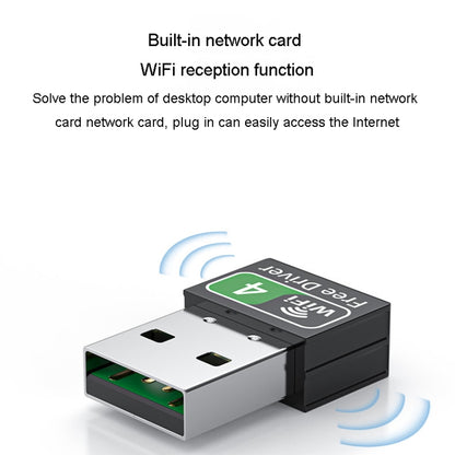 JINGHUA 600M Dual-Band Wireless Network Card Computer External 2.4G/5G USB WiFi Receiver Transmitter - USB Network Adapter by JINGHUA | Online Shopping UK | buy2fix