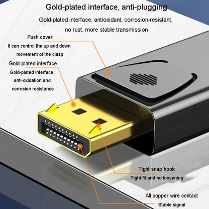 JINGHUA DP Male To HDMI Female Adapter Video Audio Connector, Style: 1080P Universal Version -  by JINGHUA | Online Shopping UK | buy2fix