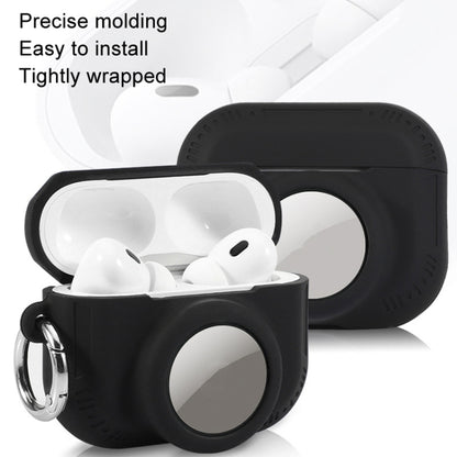 For AirPods Pro 2 / Airtag 2 In 1 All-inclusive Silicone Anti-drop Protection Case(Black) - For AirPods Pro 2 by buy2fix | Online Shopping UK | buy2fix