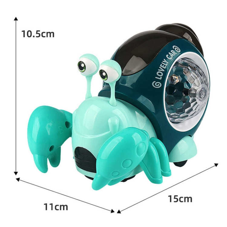 Crawling Hermit Crab Educational Electrical Toys Universal Music Light Projection Cartoon Children Toys(Blue) - Electronic Pets by buy2fix | Online Shopping UK | buy2fix