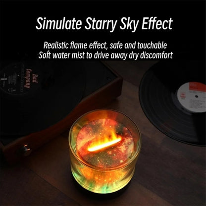 Colorful Light Flame Aromatherapy Humidifier Home Ambient Light Desktop Fragrance Diffuser(Gray) - Air Purifiers & Accessories by buy2fix | Online Shopping UK | buy2fix