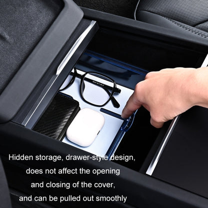 For 2023.9 Tesla Model3 Silicone Double-Layer Storage Box, Color: Blue Central Control - Stowing Tidying by buy2fix | Online Shopping UK | buy2fix