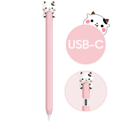 For Apple Pencil (USB-C) AhaStyle PT129-3 Stylus Cover Silicone Cartoon Protective Case, Style: Brown Bear - Pencil Accessories by AhaStyle | Online Shopping UK | buy2fix