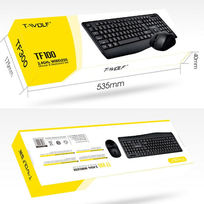 T-WOLF TF-100 2.4G Bluetooth Laptop Office Wireless Keyboard and Mouse Set(Set) - Wireless Keyboard by T-WOLF | Online Shopping UK | buy2fix