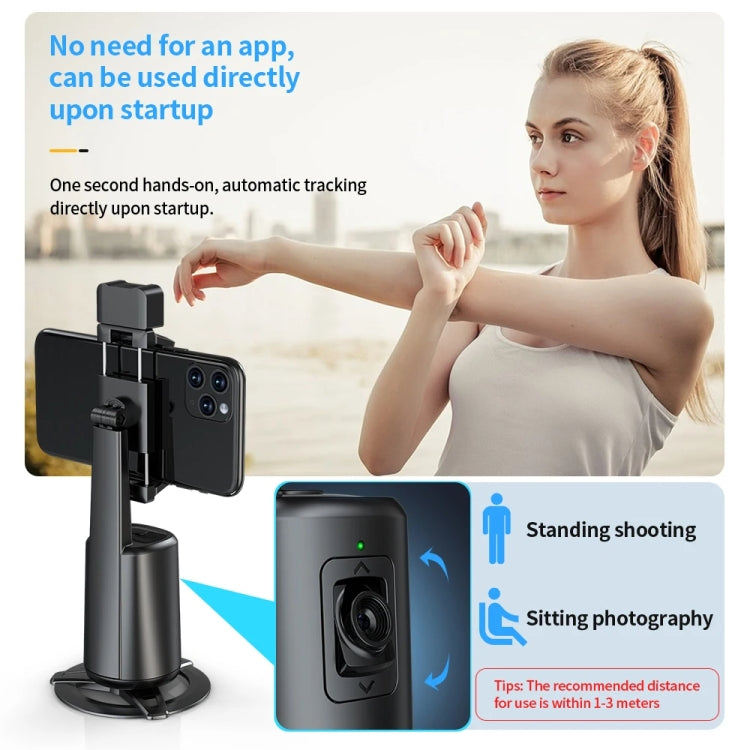 Pixel A200  Auto Tracking Gimbal Stabilizer 360 Degree Rotation Selfie Stick With Fill Light Set 3 - Handheld Gimbals by Pixel | Online Shopping UK | buy2fix