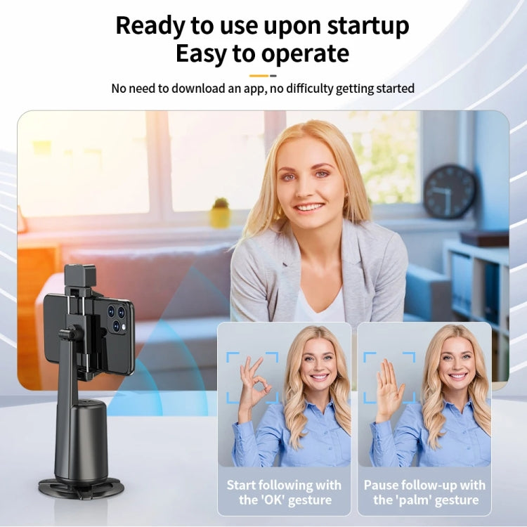 Pixel A200  Auto Tracking Gimbal Stabilizer 360 Degree Rotation Selfie Stick With Fill Light Set 3 - Handheld Gimbals by Pixel | Online Shopping UK | buy2fix