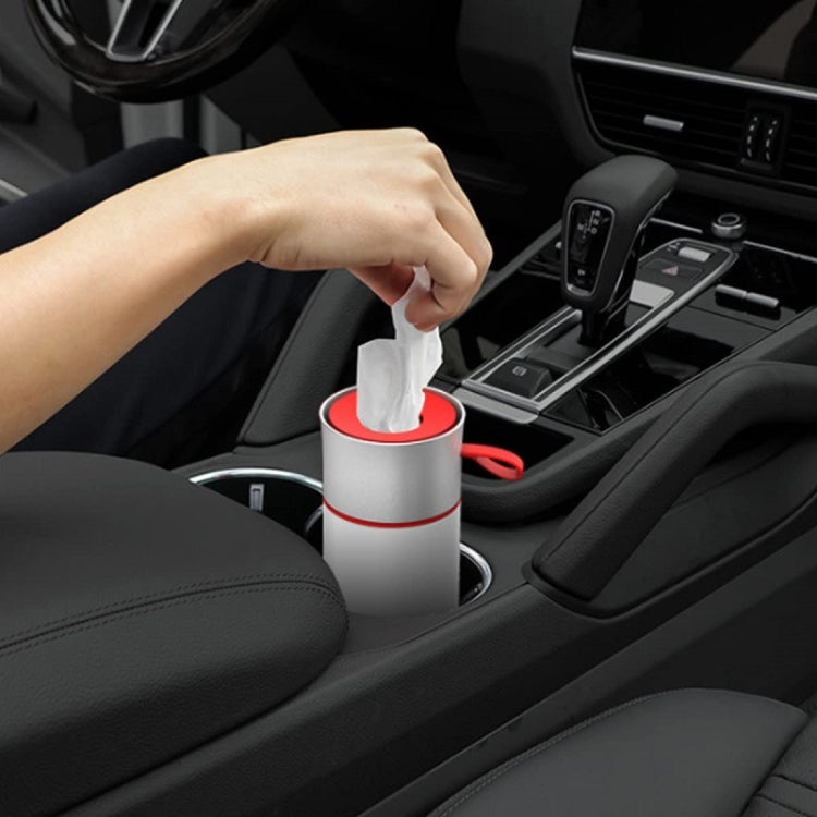 BEN.JACK Cylindrical Car Water Cup Holder Tissue Box(Black Red) - Stowing Tidying by BEN.JACK | Online Shopping UK | buy2fix