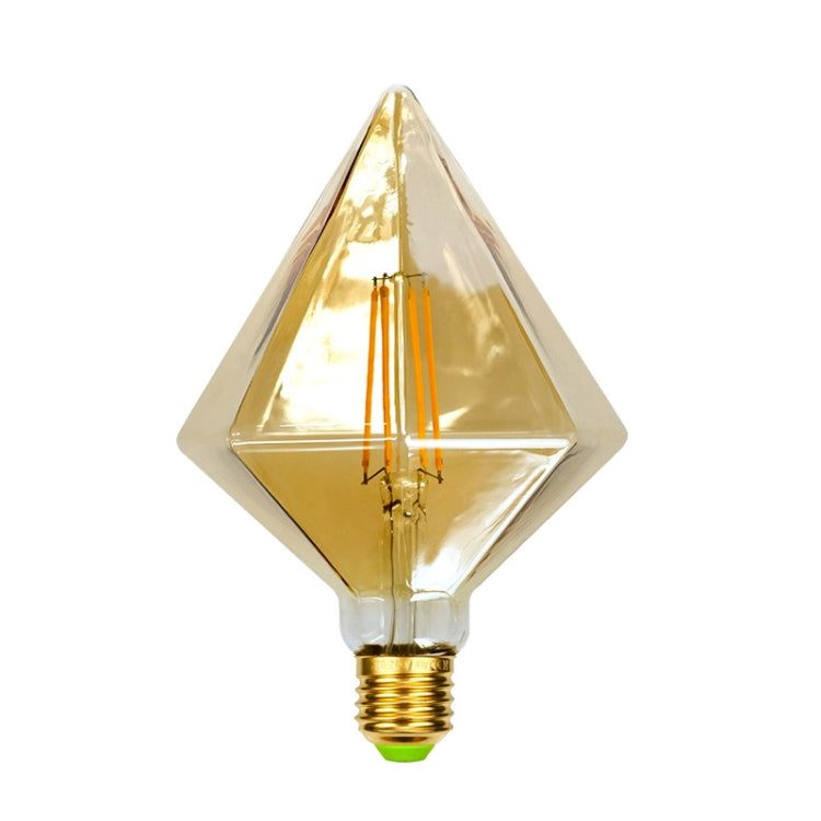 E27 Screw Port LED Vintage Light Shaped Decorative Illumination Bulb, Style: Diamond Gold(220V 4W 2700K) - LED Blubs & Tubes by buy2fix | Online Shopping UK | buy2fix