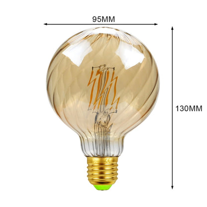 E27 Screw Port LED Vintage Light Shaped Decorative Illumination Bulb, Style: G95 Oblique Gold(220V 4W 2700K) - LED Blubs & Tubes by buy2fix | Online Shopping UK | buy2fix