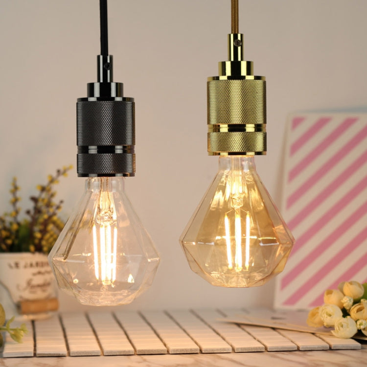 E27 Screw Port LED Vintage Light Shaped Decorative Illumination Bulb, Style: Flat Diamond Transparent(220V 4W 2700K) - LED Blubs & Tubes by buy2fix | Online Shopping UK | buy2fix