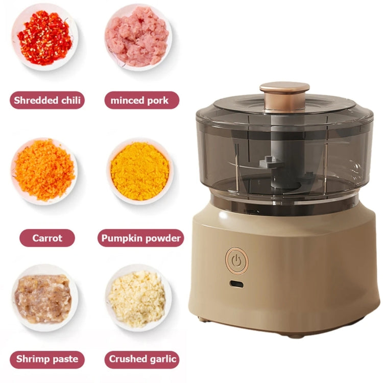 JRQ-01 Home Wireless Electric Meat Grinder Kitchen Garlic Pounder, Size: Long-press(White) - Stirrer & Squeezer by buy2fix | Online Shopping UK | buy2fix