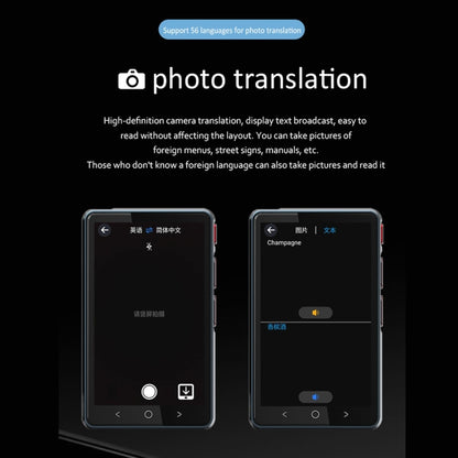 Hishell P40 Smart Translator 135 Languages Voice Intelligent Online Translation Machine Offline Multilanguage Speech Translate(Black) -  by Hishell | Online Shopping UK | buy2fix