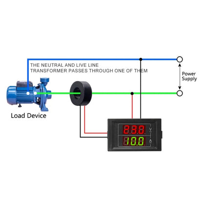 SINOTIMER D85-5035VA Compact Dual-Display Single-Phase AC Digital Voltage And Current Meter - Current & Voltage Tester by SINOTIMER | Online Shopping UK | buy2fix