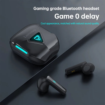 Lenovo TG132 Wireless Bluetooth 5.3 Earphones Sensorless Delay Ultra Long Life Sports Music Game Gaming Use(Black) - Bluetooth Earphone by Lenovo | Online Shopping UK | buy2fix