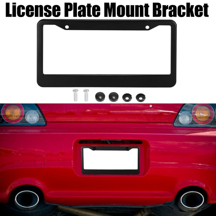 American Standard Aluminum Alloy License Plate Frame Including Accessories, Specification: 4 Holes Slotted Spray White - License Plate Covers & Frames by buy2fix | Online Shopping UK | buy2fix