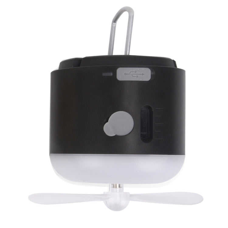 Outdoor Camping Tent Hanging Ambient Light Magnetic Spray Humidification Fan(Black) - Electric Fans by buy2fix | Online Shopping UK | buy2fix