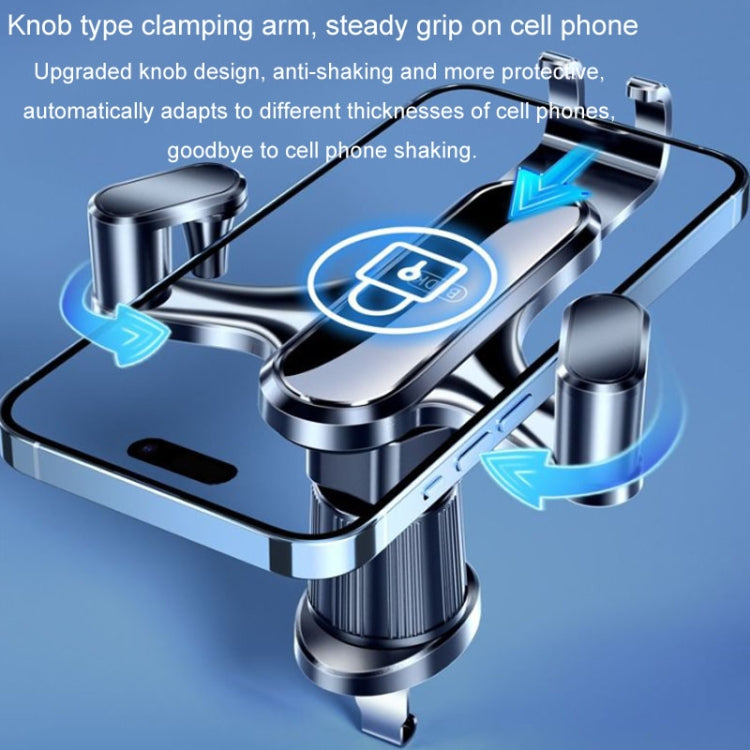 BUDK Triangle Gravity Sensor Car Phone Bracket Car Air Vent Navigation Holder, Model: Suction Cup Base Model - Car Holders by BUDK | Online Shopping UK | buy2fix