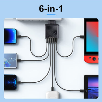 6-Ports Multifunctional Quick Charging USB Travel Charger Power Adapter, Model: Yellow US Plug - USB Charger by buy2fix | Online Shopping UK | buy2fix