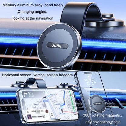 JIAGU Car Suction Cup Type Magsafe Mobile Phone Bracket Telescopic Instrument Panel Car Navigation Rack(Black) - Car Holders by JIAGU | Online Shopping UK | buy2fix
