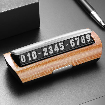 Hidden Luminous Temporary Parking Sign With Car Number, Color: Imitation Wood Grain - Parking Card by buy2fix | Online Shopping UK | buy2fix