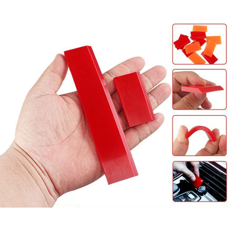 4pcs Car Cleaning Glass Water Film Soft Rubber Scraper, Color: Long Red - Sticker Tools by buy2fix | Online Shopping UK | buy2fix