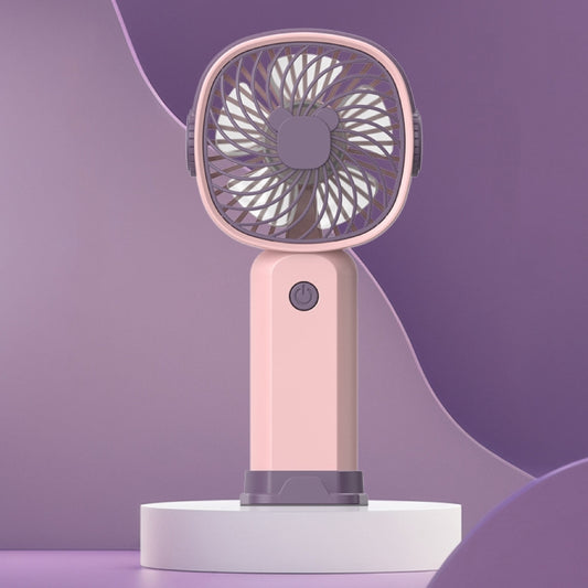 Handheld Portable Mini Multifunctional Fan With Phone Holder Function, Color: Pink Purple no Battery - Electric Fans by buy2fix | Online Shopping UK | buy2fix
