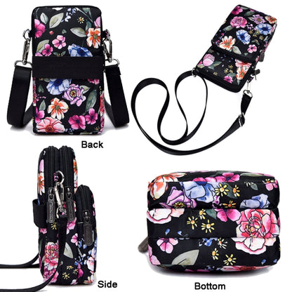 Printed Crossbody Mobile Phone Bag Mini Wallet With Arm Band, Style: Heart - Single-shoulder Bags by buy2fix | Online Shopping UK | buy2fix