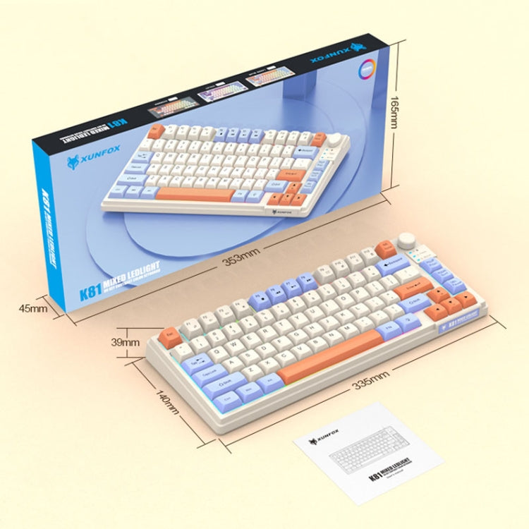 XUNSVFOX K81 Laptop Gaming Office Wired Illuminated Keyboard(Violet) - Wired Keyboard by XUNSVFOX | Online Shopping UK | buy2fix