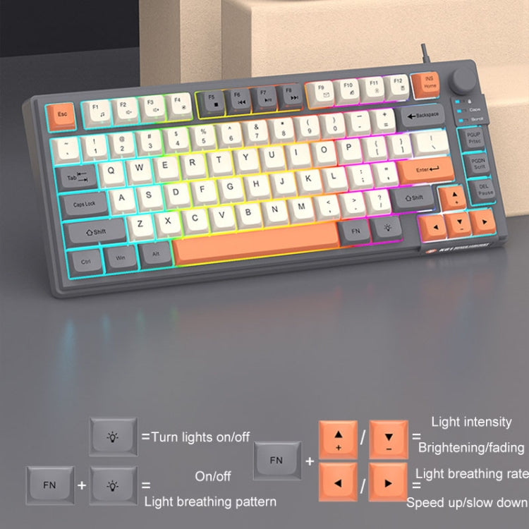 XUNSVFOX K81 Laptop Gaming Office Wired Illuminated Keyboard(Shimmer) - Wired Keyboard by XUNSVFOX | Online Shopping UK | buy2fix