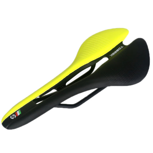 TOSEEK Mountain Bike Saddle Road Bicycle Seat Accessories, Color: Black Yellow - Bicycle Saddle by TOSEEK | Online Shopping UK | buy2fix