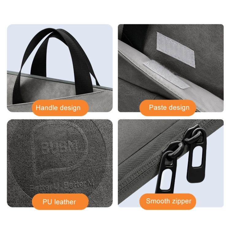 BUBM Portable Computer Bag Notebook Business Travel Bag, Size: 15 inch(Dark Gray) - 15 inch by BUBM | Online Shopping UK | buy2fix