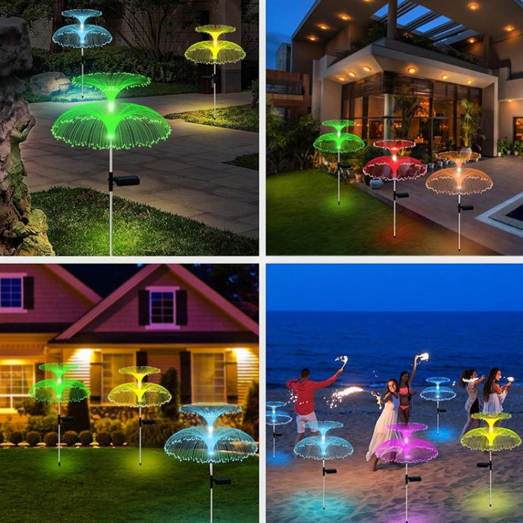 Solar Fiber Optic Light Double Layer Jellyfish Light LED Outdoor Garden Decoration Atmosphere Lamp, Style: Basic Model - Solar Lights by buy2fix | Online Shopping UK | buy2fix