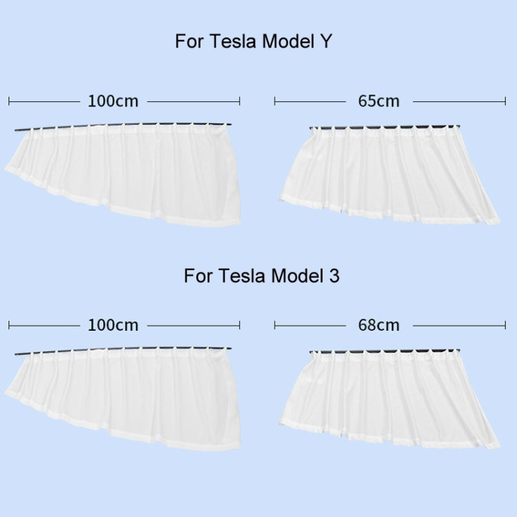 For Tesla Model Y 4pcs White Car Side Window Privacy Sun Protection Curtain - Window Foils & Solar Protection by buy2fix | Online Shopping UK | buy2fix