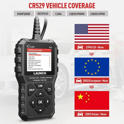 Launch Creader CR529 OBD2 Car Engine Fault Tester Code Scanner(Black) - Code Readers & Scan Tools by Launch | Online Shopping UK | buy2fix