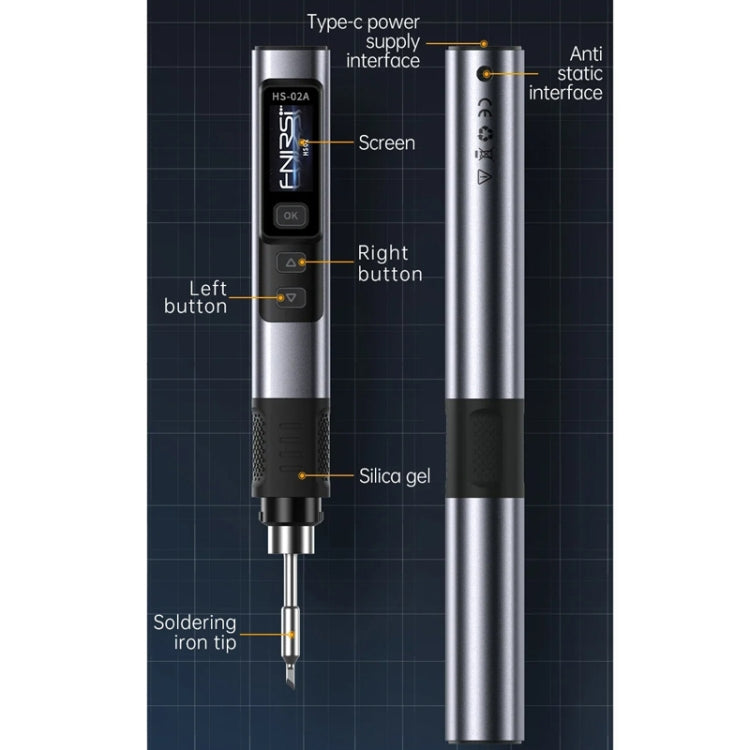 FNIRSI Portable Constant Temperature Soldering Iron Set, Model: HS-02B Upgrade 3 Head+C2C Line+90W US Plug - Soldering Iron Set by FNIRSI | Online Shopping UK | buy2fix