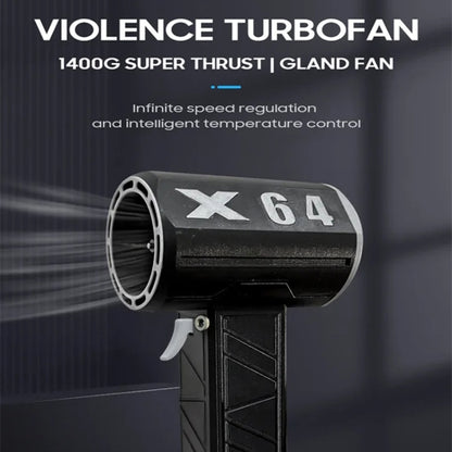 Handheld Portable 64mm Ducted Car Wash Turbo Fan, Color: Black White EU Plug - Car washing supplies by buy2fix | Online Shopping UK | buy2fix