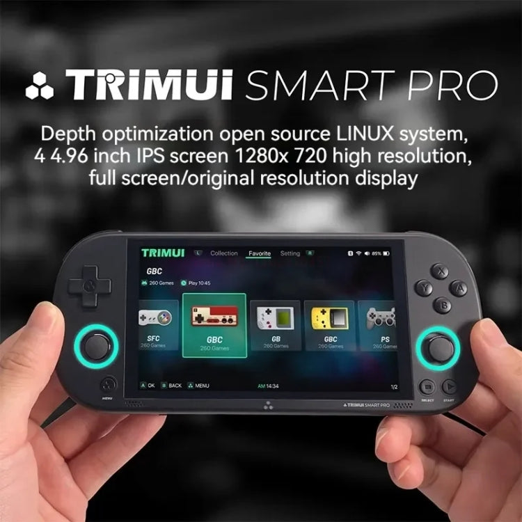 Trimui Smart Pro 4.96 Inch IPS Screen Handheld Game Console Open Source Linux System 64G(White) - Pocket Console by Trimui | Online Shopping UK | buy2fix