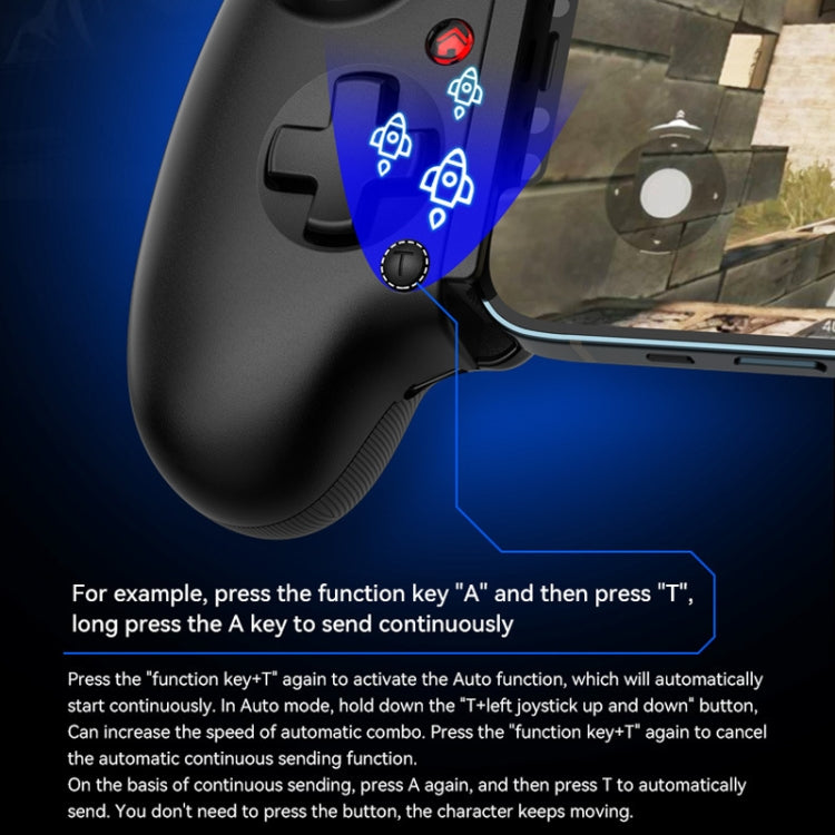 BSP-D10S Wireless Stretch Game Controller With Heat Dissipation Fan for Switch / Android / IOS / PC / PS3 / PS4(Black) - Controller Gamepad by buy2fix | Online Shopping UK | buy2fix