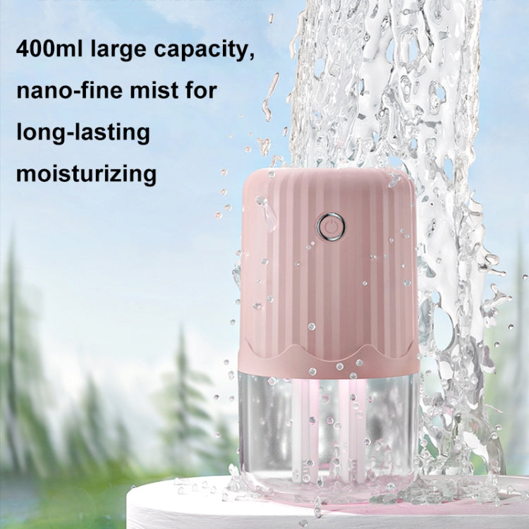 T06 Large-Capacity Atmosphere Night Light Household Dual Spray Air Humidifier, Color: Pink Battery - Air Purifiers & Accessories by buy2fix | Online Shopping UK | buy2fix