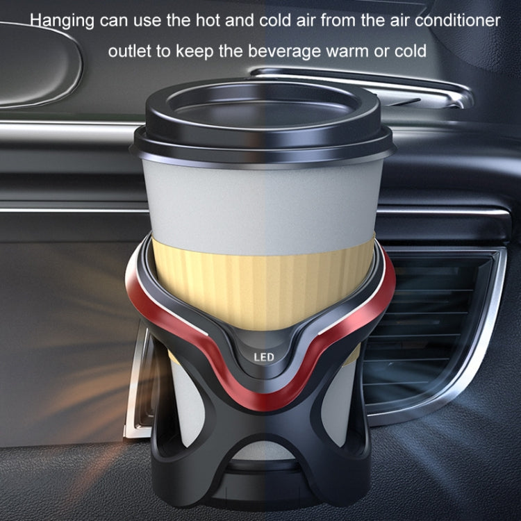 Car Cup Holder Air Conditioner Outlet Multifunctional Storage Rack, Color: Black Silver Ordinary - Car Drink Holders by buy2fix | Online Shopping UK | buy2fix